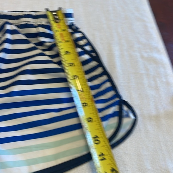28005 Hunter Target Youth Women’s White Blue Teal Striped Running Shorts L 10/12 - Picture 3 of 7